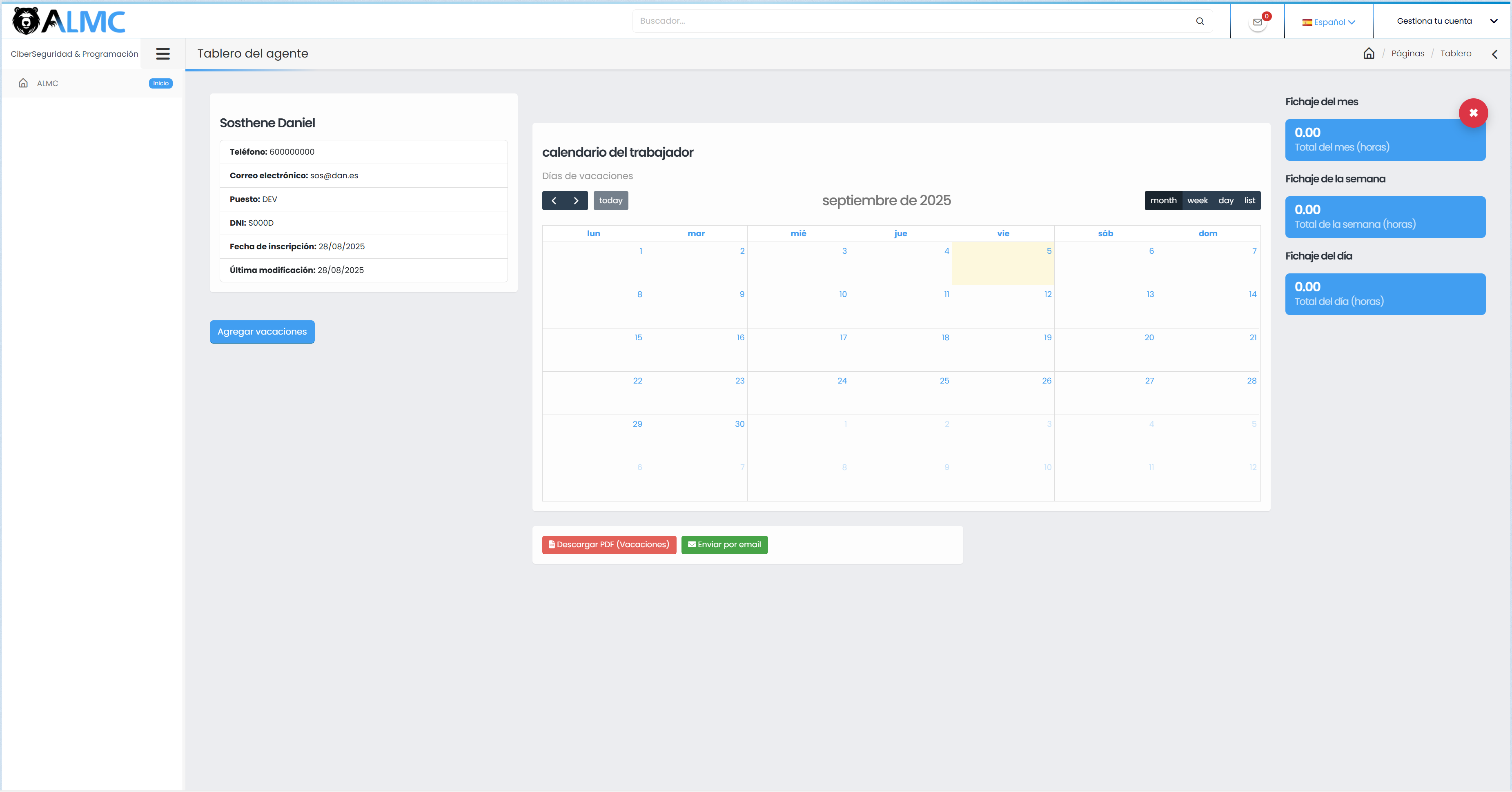Control Horario y Fichaje de Trabajadores | ALMC Security